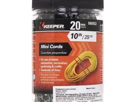 Keeper Multicolored Bungee Cord Set 10 in. L 20 pk Online